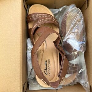 Clarks Collection Brown Comfort Sandals